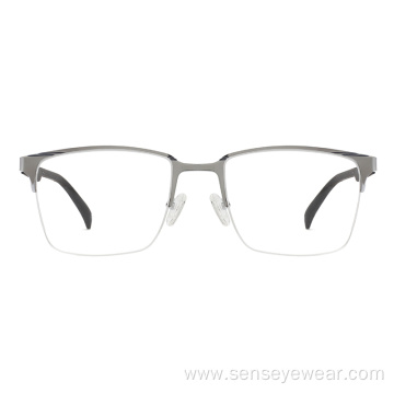 Luxury Design Bevel Metal Optical Frames Eyeglass Glasses